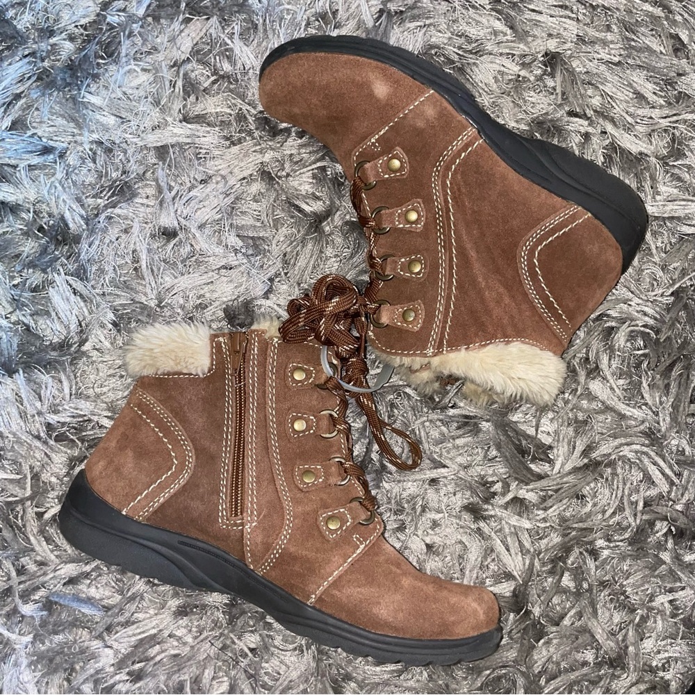 Earth Origins Water Resistant Suede Ankle Boots - Cooper style #A258457